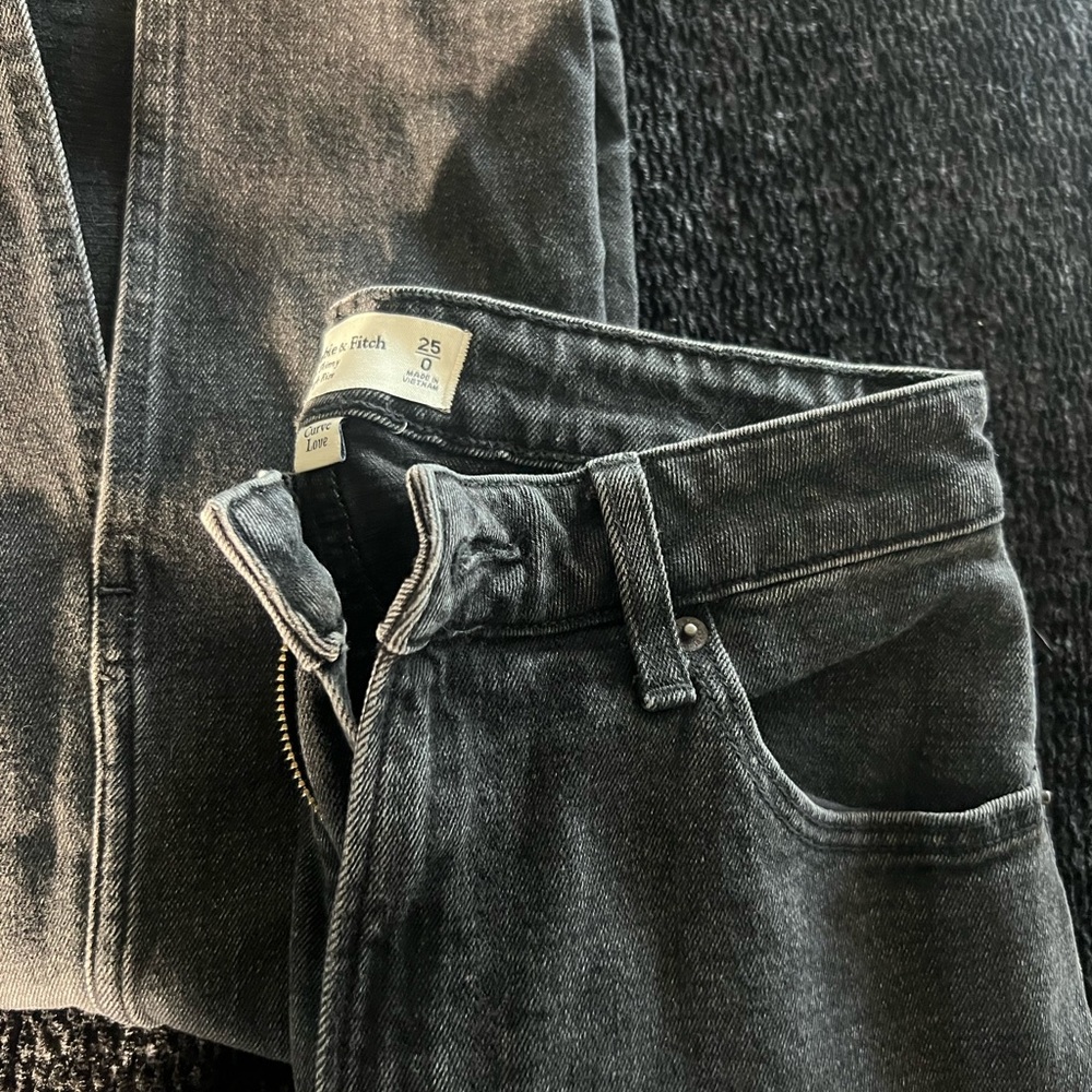 Abercrombie & Fitch Black split flare  Jeans